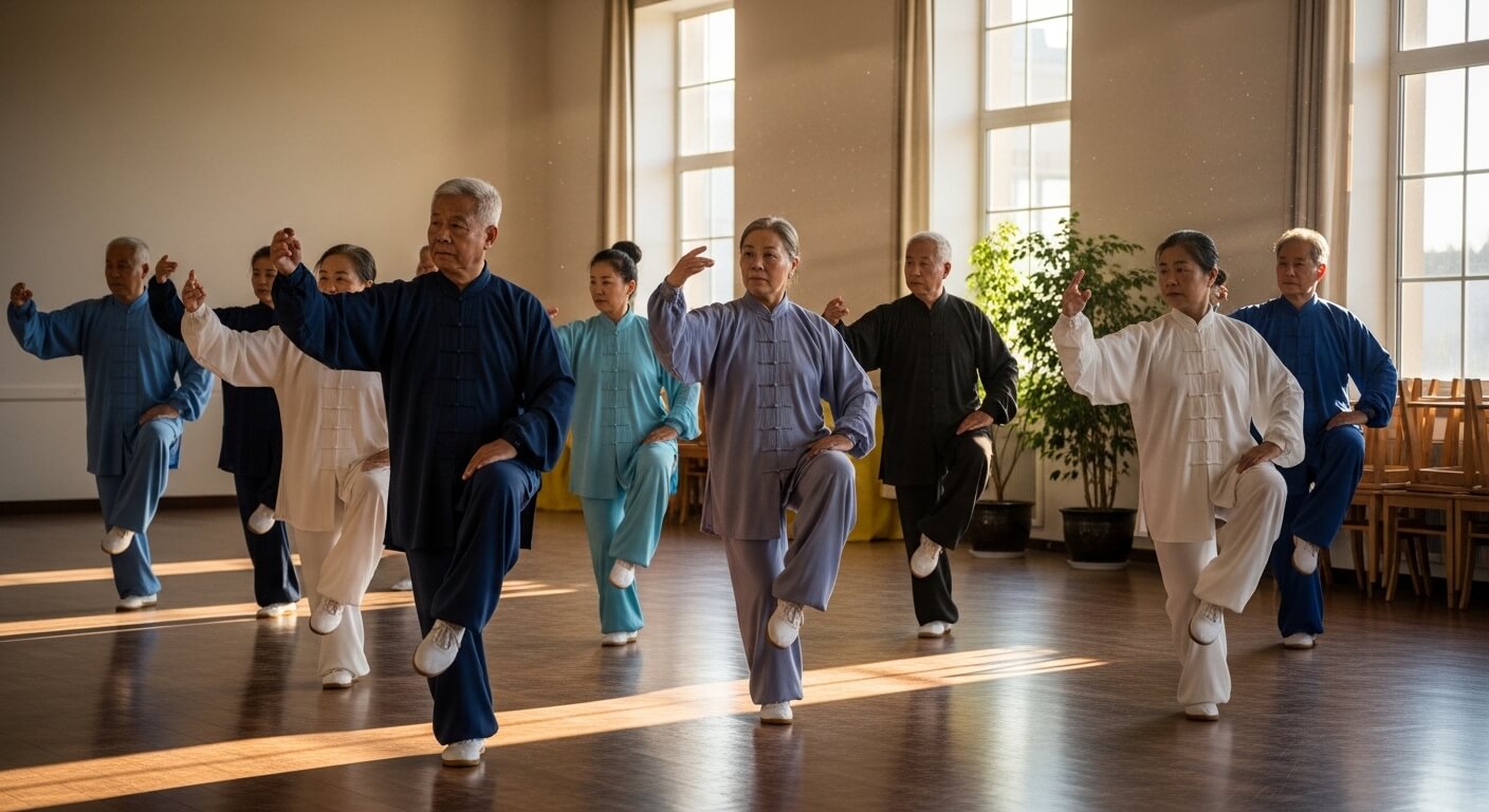 Brush Knee and Twist Step tai chi exercise
