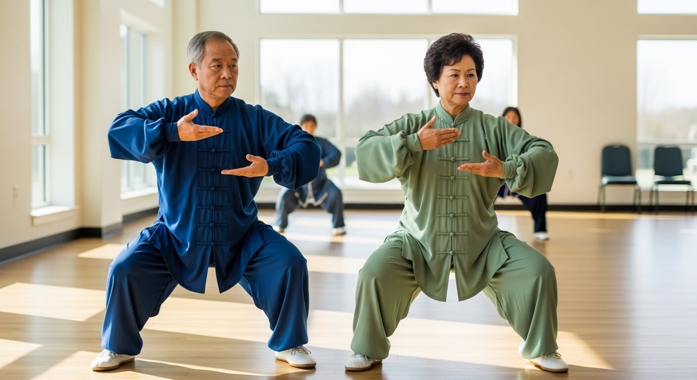 Tai Chi strength exercise Carry Tiger to the Mountain