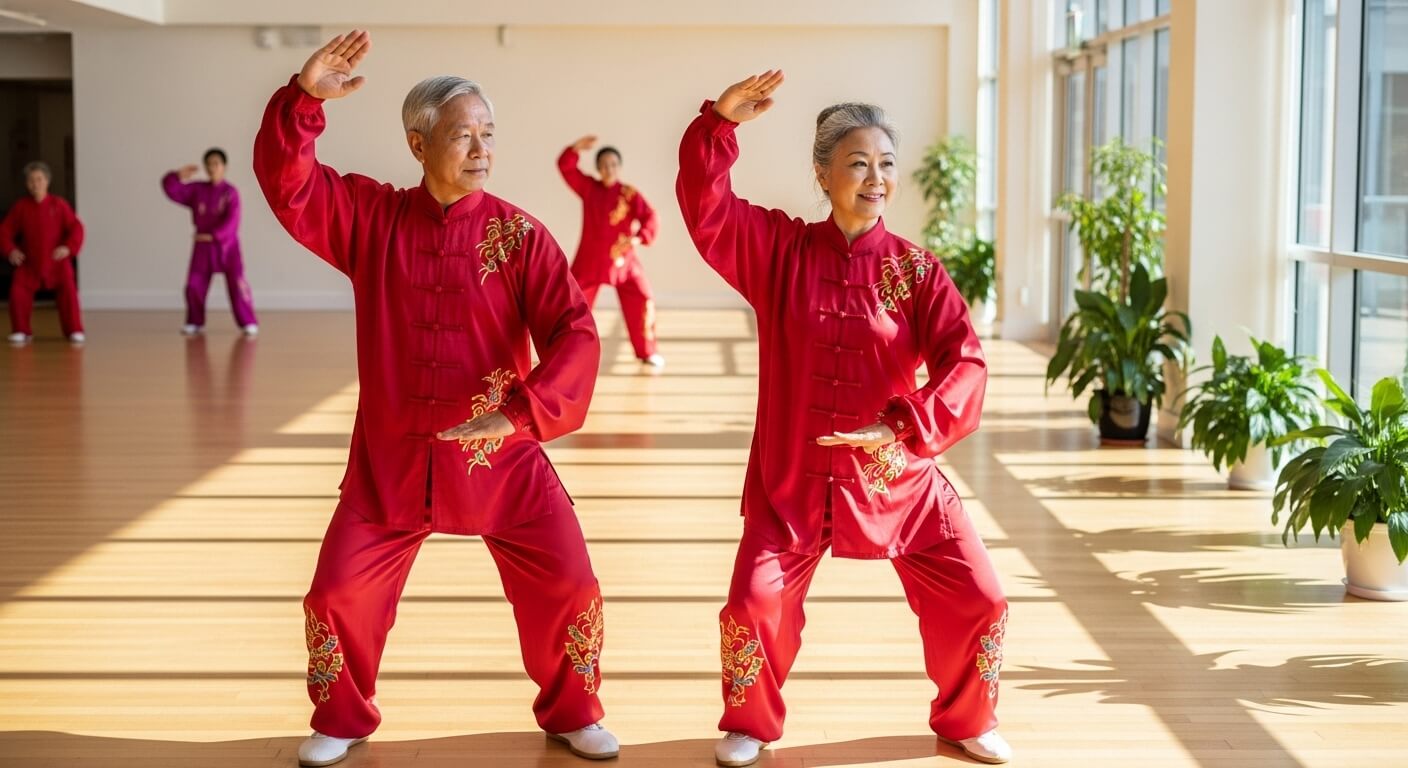 Tai Chi High Pat on Horse arm exercise for shoulder flexibility