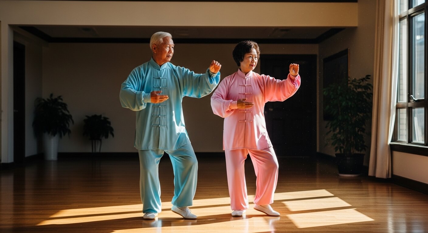 Tai chi torso twists for spinal mobility